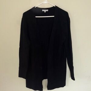 Honey Belle Black Open-Front Cardigan